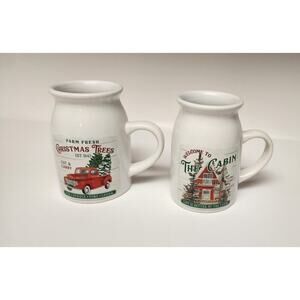 ANASTASIA SWEETS WINTER "CHRISTMAS TREE/ WELCOME TO THE CABIN"  MUG SET
